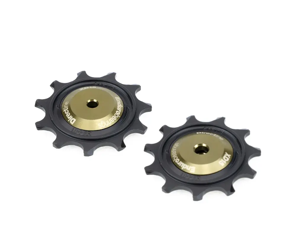 BKCJ-0452 - Directline 11 tooth, XD15 Ceramic Hybrid Bearing, Machined Delrin Derailleur Pulleys for 12 speed Shimano Dura Ace Road Derailleurs (5mm bolt hole)