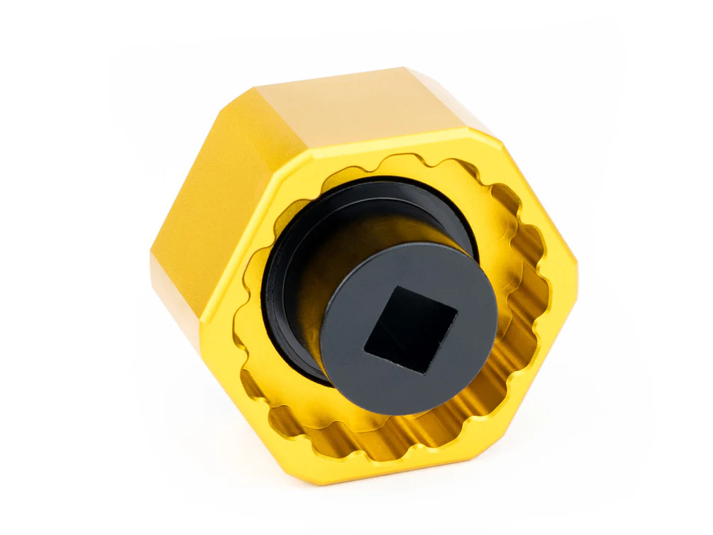 Herramienta Pro Cup 41 mm x 16 estrías para Maxhit BSA24 y Shimano FC-25 con inserto para bielas de 24 mm