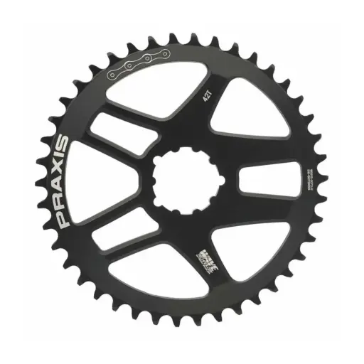 MONOPLATO PRAXIS "WAVE" | GRAVEL/RUTA | MONTAJE DIRECTO | "SRAM 3T" | 6MM OFFSET | NEGRO