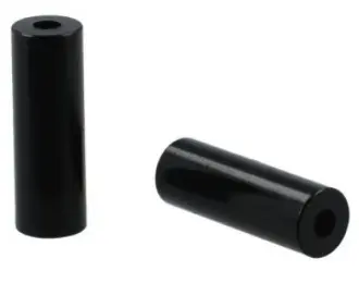 [EV-ELV2024015] 50 FERULAS "END CAPS" Ø3.65mm DIAMETRO INTERIOR (Ø4.05mm DIAMETRO EXTERIOR) x12mm ALUMINIO NEGRO