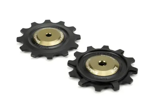 [EB-BKCJ-0402] BKCJ-0402 - POLEAS DE CAMBIO DE 12 DIENTES, BALERO HÍBRIDO CERÁMICO XD15, DELRIN MECANIZADO PARA DESVIADORES SRAM DE 12 VELOCIDADES PARA CARRETERA Y GRAVEL (TORNILLO SUPERIOR DE 4 MM/TORNILLO INFERIOR DE 5 MM) - GRAFITO