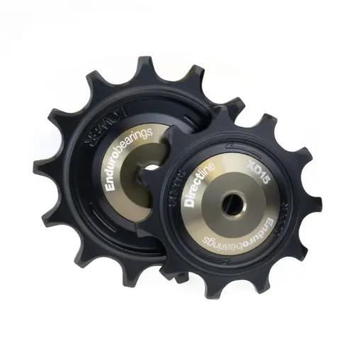 [EB-BKCJ-0457] BKCJ-0457 - Directline 11 tooth/13 tooth, XD15 Ceramic Hybrid Bearing, Machined Delrin Derailleur Pulleys for 11 speed Shimano GRX Derailleurs (5mm bolt hole)